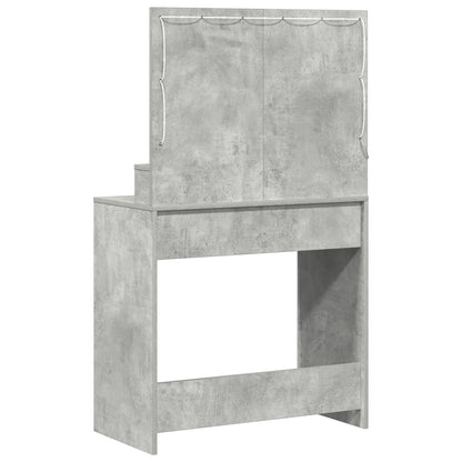 Make-Uptafel Met Led Verlichting 79X41X135 Cm Beton grijs 75.5 x 41 x 135 cm