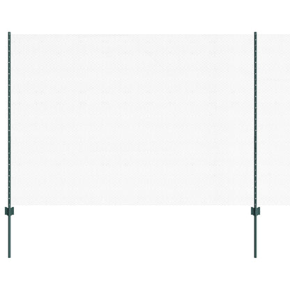 Hekpalen 11 Stuks U-Kanaal Groen 160 Cm Staal,  Hexagonaal Hek Groen 1,6X25 M Staal