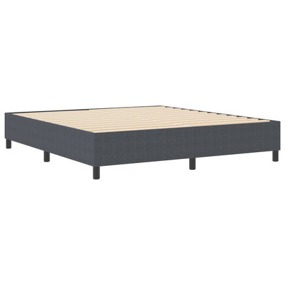Boxspringbed Super King Corduroy Stof Donkergrijs 180 x 200 cm
