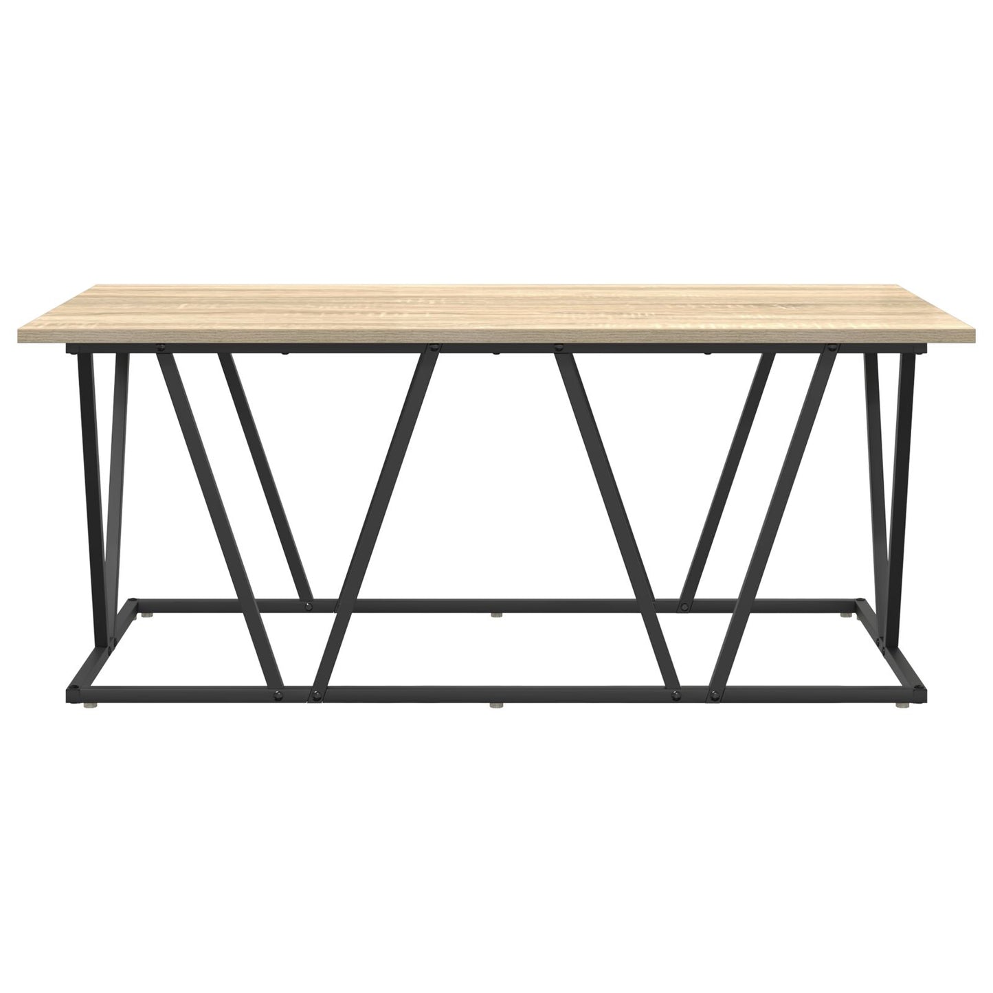 Salontafel 100X50X40 Cm Gemaakt Van Engineered Hout En Metaal Sonoma eik