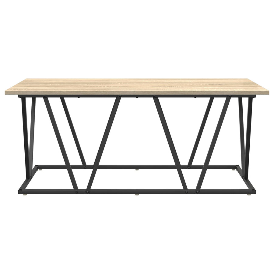 Salontafel 100X50X40 Cm Gemaakt Van Engineered Hout En Metaal Sonoma eik