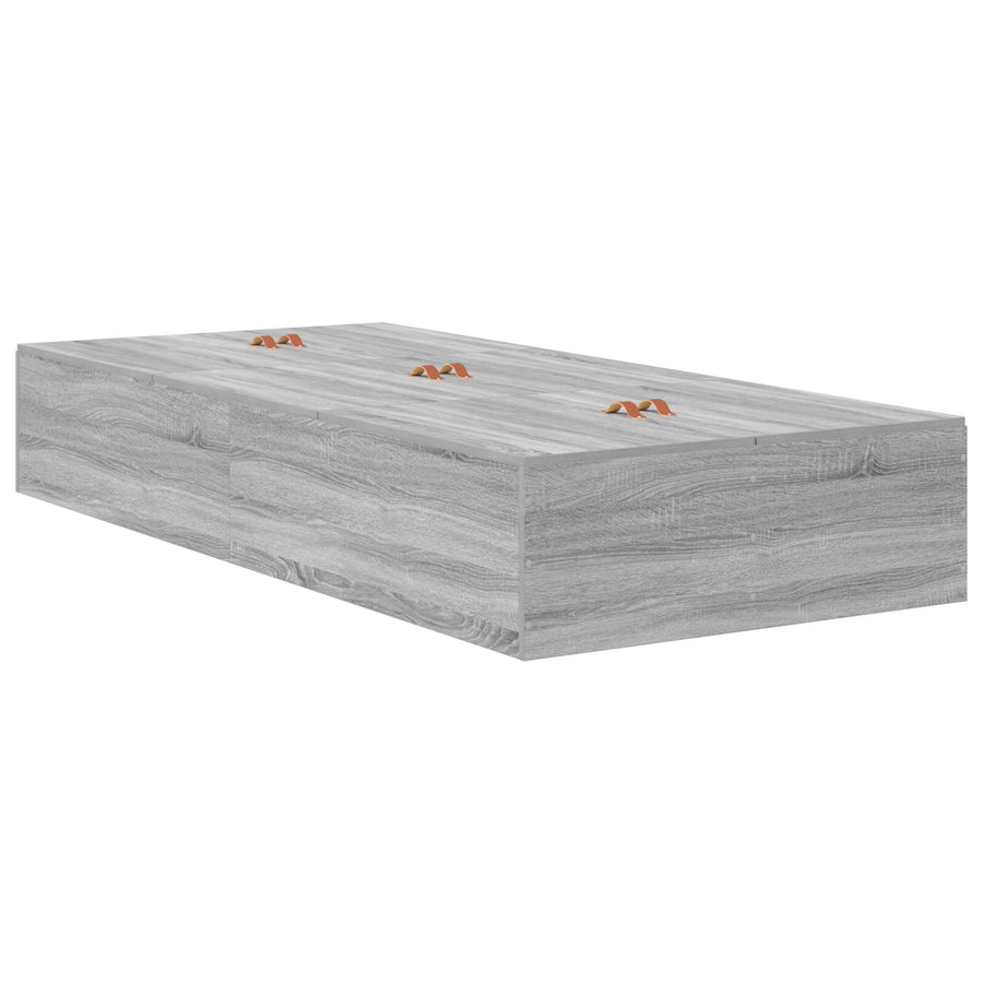Opbergbedframe Grijs Sonoma 80 x 200 cm