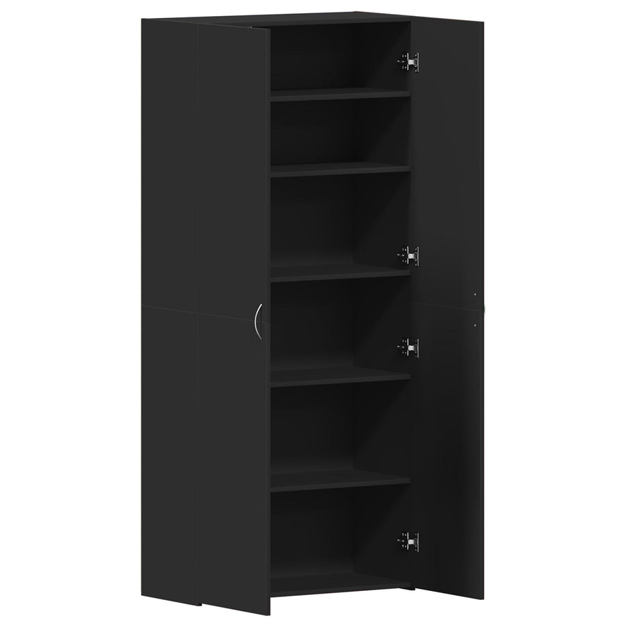 Schoenenkast Zwart Mdf Schoenenkast Rechthoekig Modern Deuren