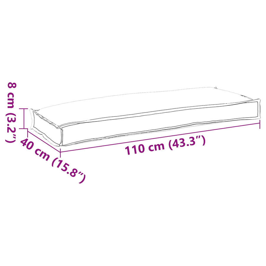Palletkussen Voor Banken 110X40X8 Cm Oxford Stof Beige