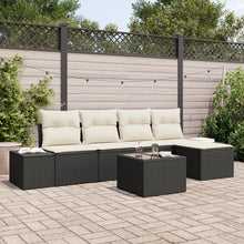 5-Delige Tuin Sofa Set Met Kussens Bruin Poly Rattan