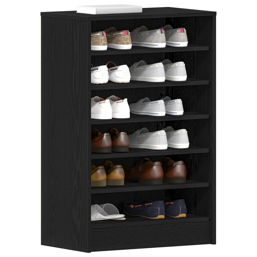 Schoenenkast Zwart Eik Gelaagd Hout Zwart eiken 60 x 35 x 92 cm