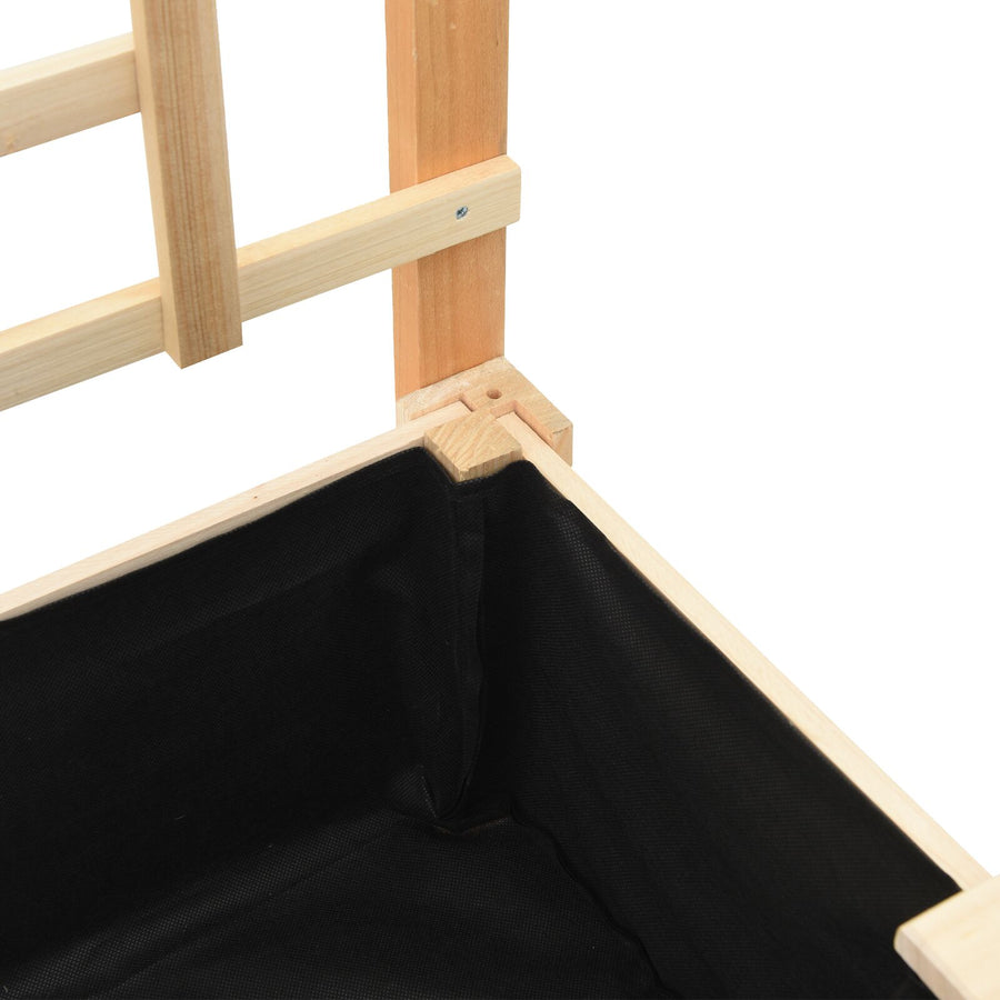 Tuinbak Met Trellis En Plank 71X37X152 Cm Massief Vurenhout 71 x 38 x 152 cm