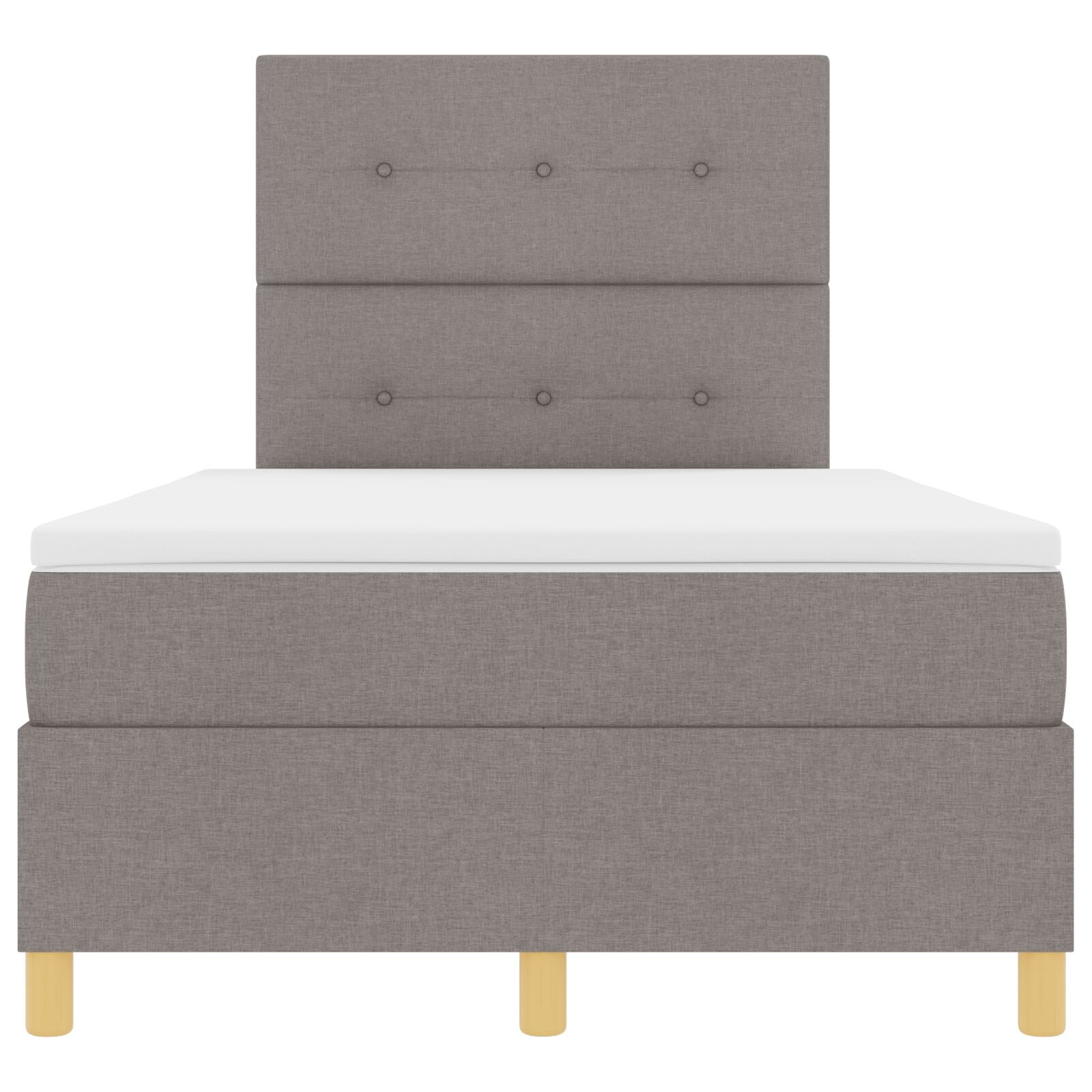 Boxspringbed Met Matras Taupe 120X200 Cm Stof Blauw