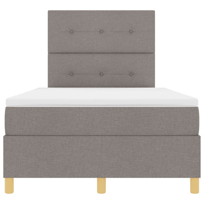 Boxspringbed Met Matras Taupe 120X200 Cm Stof Blauw
