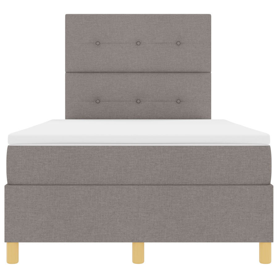 Boxspringbed Met Matras Taupe 120X200 Cm Stof Blauw