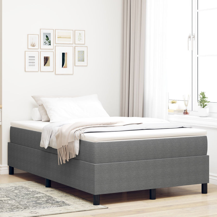 Boxspringbed Klein Dubbel Katoen Lichtgrijs 120 x 190 cm