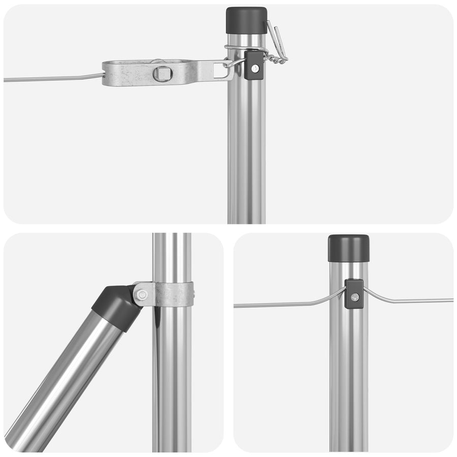 Heipalen 52 Stuks Ø32 Mm Gegalfineerd Staal Gegalvaniseerd Staal 120 cm 52x post