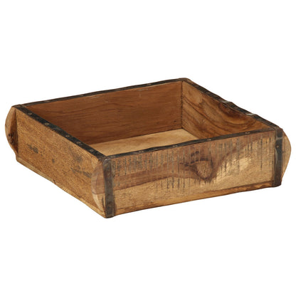 Plateau 31X29X10 Cm Massief Hout Gerecycled 29 x 31 x 10 cm