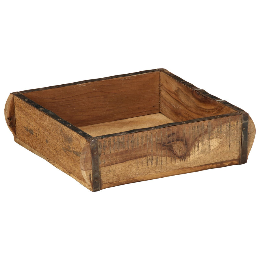 Plateau 31X29X10 Cm Massief Hout Gerecycled 29 x 31 x 10 cm