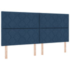 Hoofdbord 200 cm stof blauw