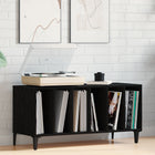 Platenkast 100x38x48 cm zwart eiken
