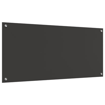 Keuken Achterwand 110X50X0,6 Cm Veiligheidsglas Donkergrijs 110 x 50 cm