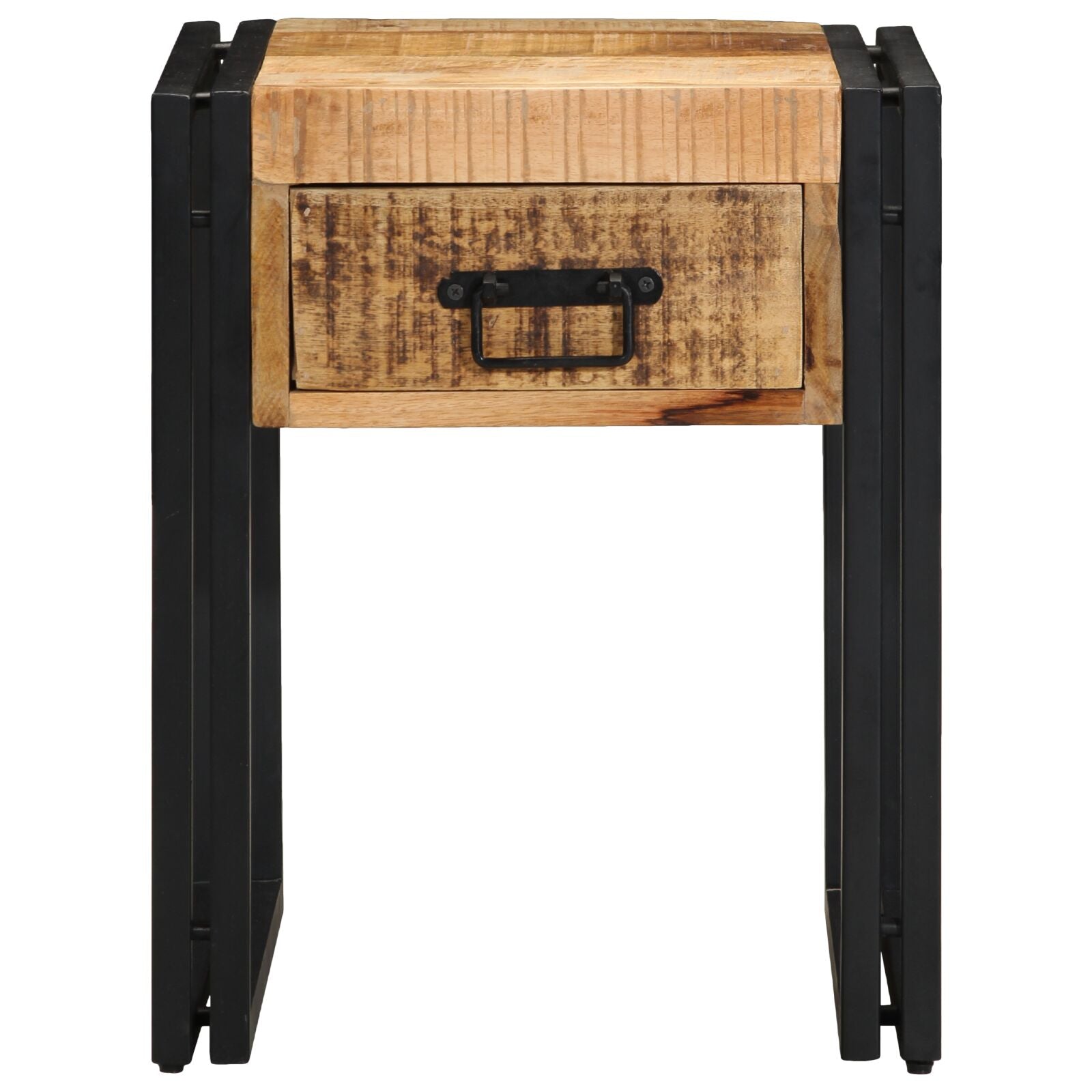 Bijzettafel Massief Ruw Hout Mango 40 x 40 x 50 cm Massief ruw mango-hout