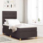 Boxspringbed 90x200 cm donkerbruin met matras