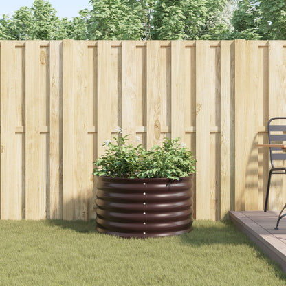 Tuin Raised Bed Gegalvaniseerd Staal 80 x 80 x 44 cm Bruin