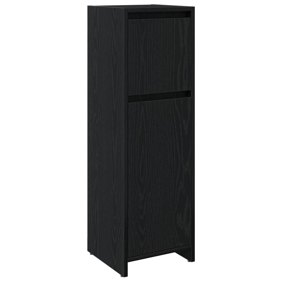 Badmeubel Zwart Eiken 30X30X95 Cm Gemaakt Van Hout