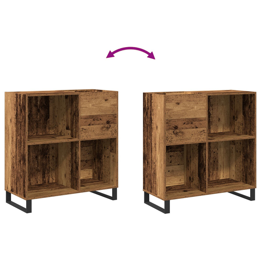 Recordkast 84,5X38X89 Cm Gelaagd Hout Artisan eiken