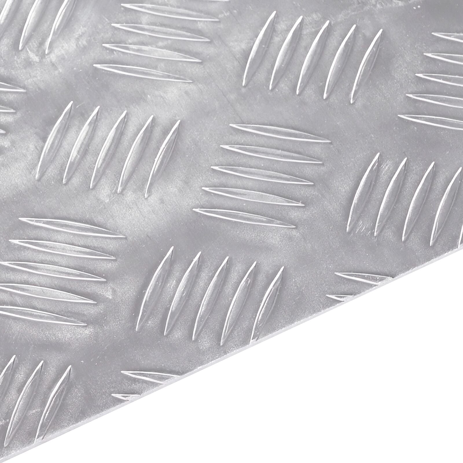 Aluminium Checkerplaten 4 Stuks Anti-Slip 100X25 Cm 100 x 25 x 0.3 cm Rechthoekig