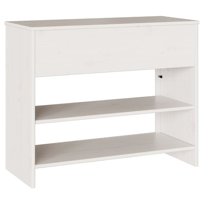 Console Tafel ""Drammen"" 89,5X37X73 Cm Massief Hout Grenen Wit