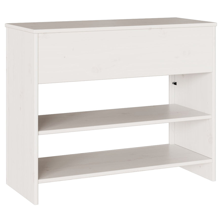 Console Tafel ""Drammen"" 89,5X37X73 Cm Massief Hout Grenen Wit