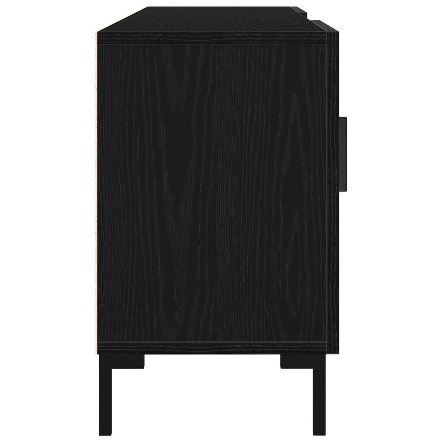 Tv-Meubel 150X30X50 Cm Engineered Hout Zwart eiken
