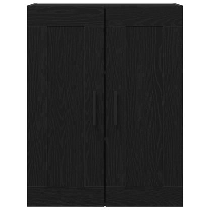 Wandkast 69,5X34X90 Cm Samengesteld Hout Zwart eiken