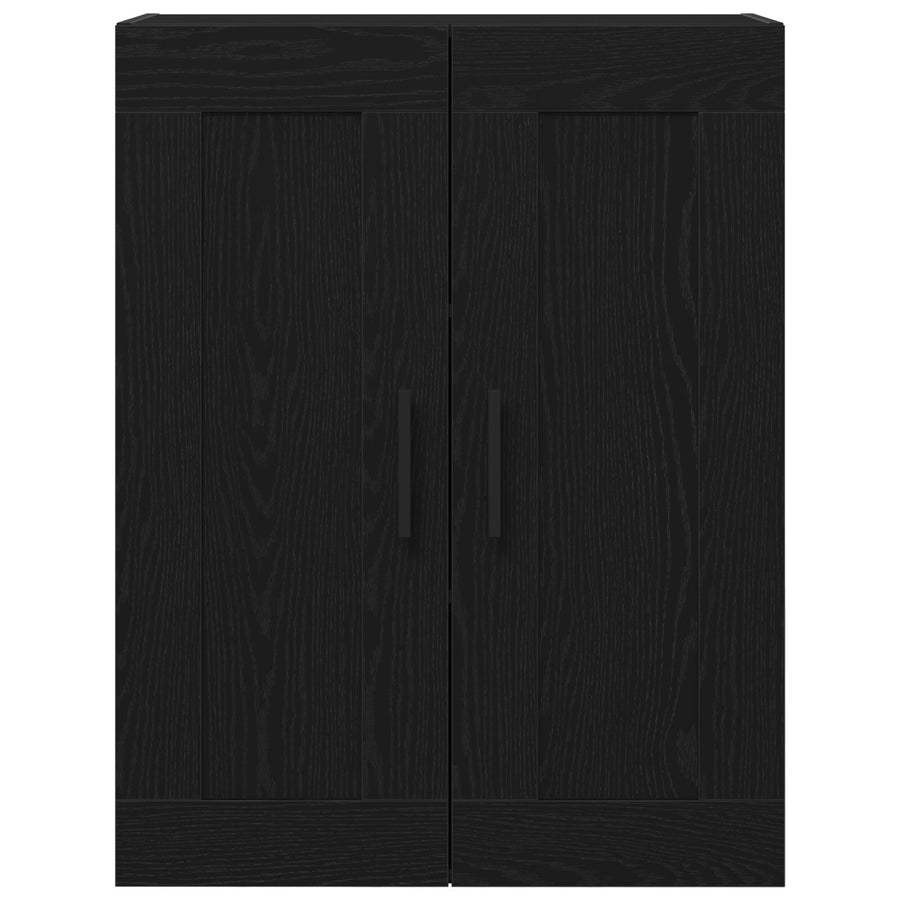 Wandkast 69,5X34X90 Cm Samengesteld Hout Zwart eiken