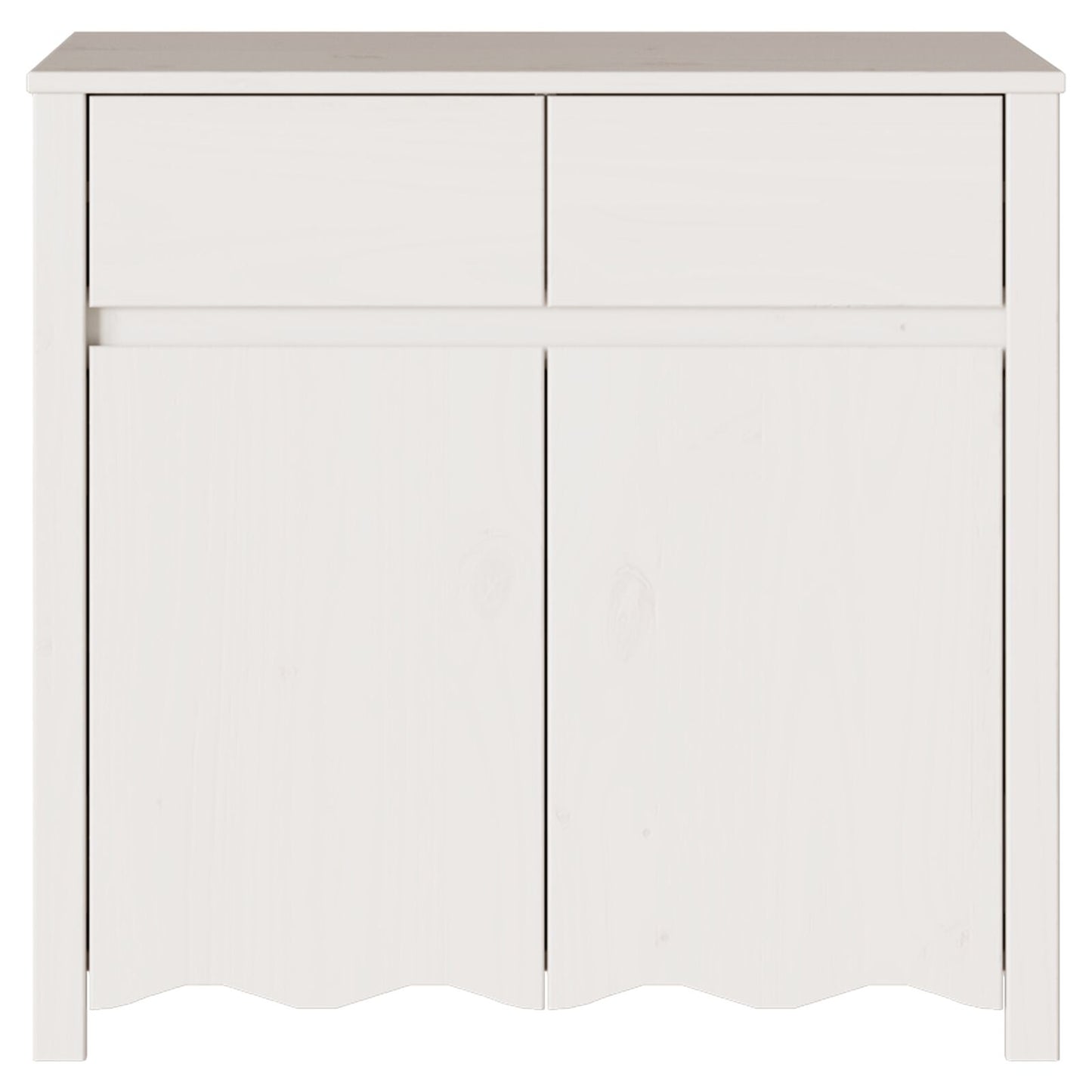 Dressoir ""Drammen"" 79X43X75,5 Cm Massief Hout Vuren Wit