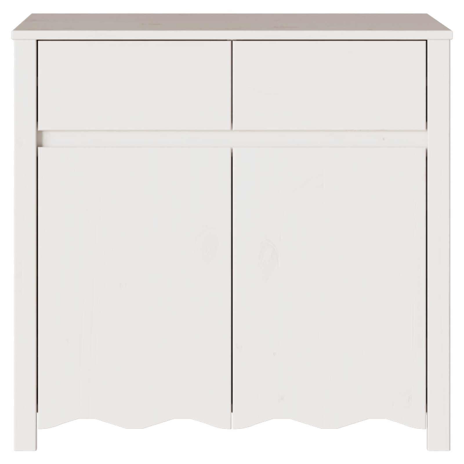Dressoir ""Drammen"" 79X43X75,5 Cm Massief Hout Vuren Wit