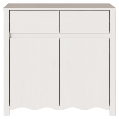 Dressoir ""Drammen"" 79X43X75,5 Cm Massief Hout Vuren Wit