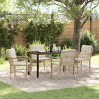 Tuinset poly rattan 4 stoelen 1 tafel beige