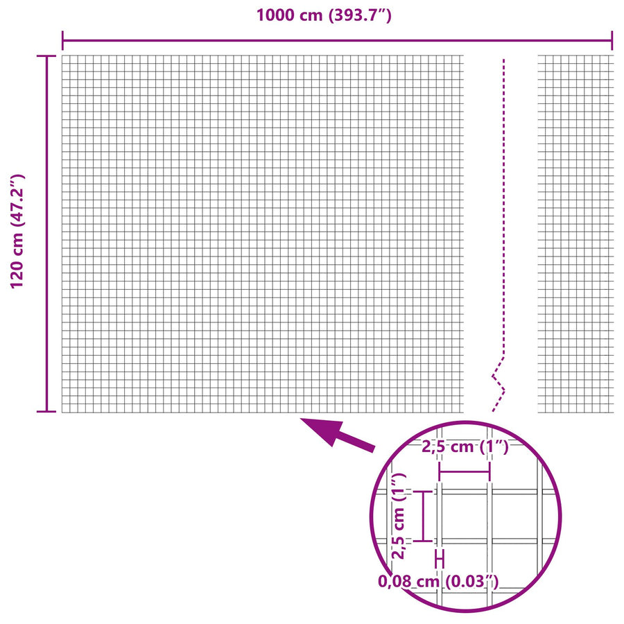 Gegalvaniseerd Draadhek Met 10 U-Stekken Zilver 1.2X10 M Staal
