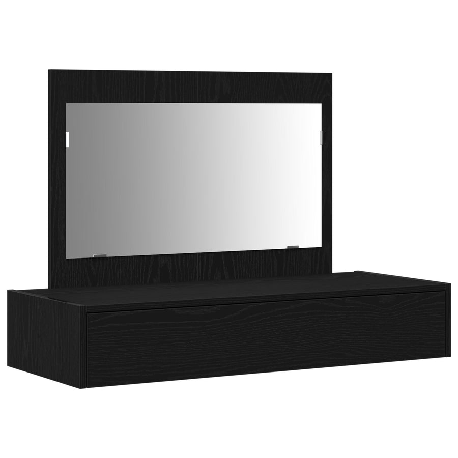 Wandgemonteerde Kaptafel In , 100 x 40 x 70 cm Zwart eiken zonder LED