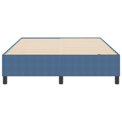Boxspringbed 140X200 Cm Corduroy Stof Blauw 140 x 190 cm
