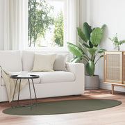Vloerkleed ovaal bosgroen 170x120 cm polyester
