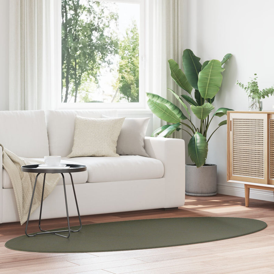 Vloerkleden Polyester Vloerkleden Ovaal Bosgroen 120 x 170 cm