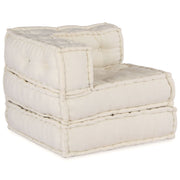 Modulaire poef 4 stuks crème 70x70x54 cm