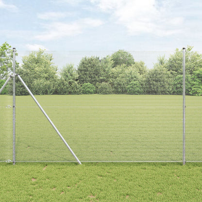 Gelaste Draadhek Met 13 Posten 1,5X25 M Gegalvaniseerd Staal Gegalvaniseerd Staal