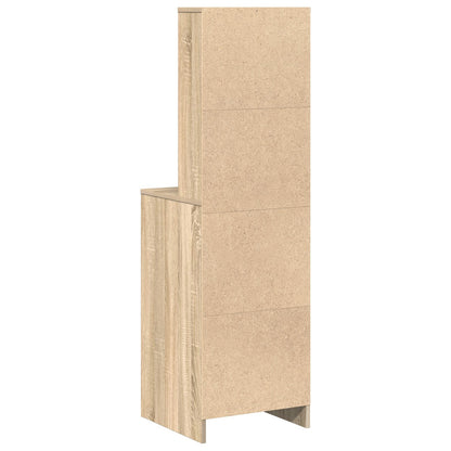 Highboard 40X41X135 Cm Bewerkt Hout Sonoma eik