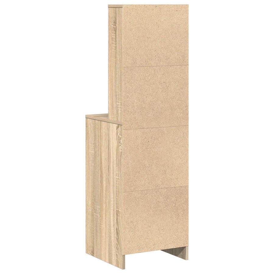 Highboard 40X41X135 Cm Bewerkt Hout Sonoma eik