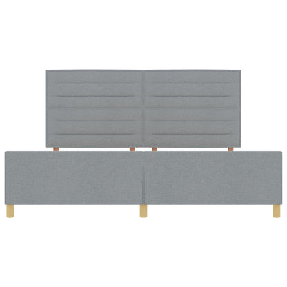 Bedframe In Licht Grijs, 200X200 Cm, Stof Crème