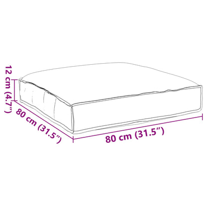 Palletkussen Voor Zit 80X80X12 Cm Oxfordstof Wijnrood