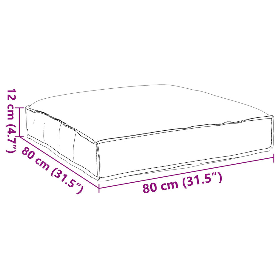 Palletkussen Voor Zit 80X80X12 Cm Oxfordstof Wijnrood