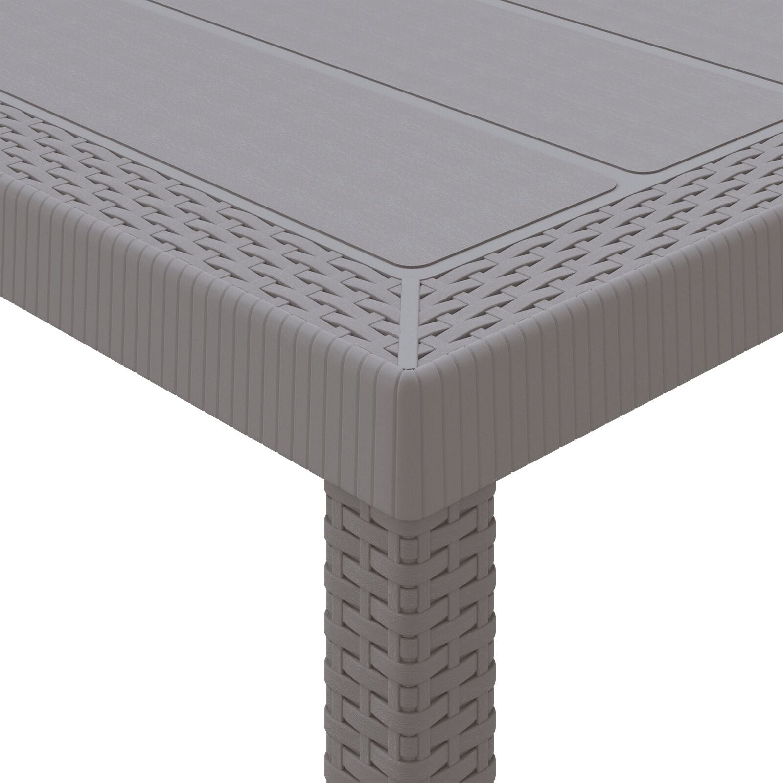 9-Delige Tuinset Met Kussens Lichtgrijs Poly Rattan
