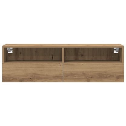 Tv Wandkast Bewerkt Hout 1 Artisan eiken